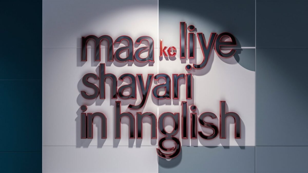 Maa Ke Liye Shayari in Hinglish